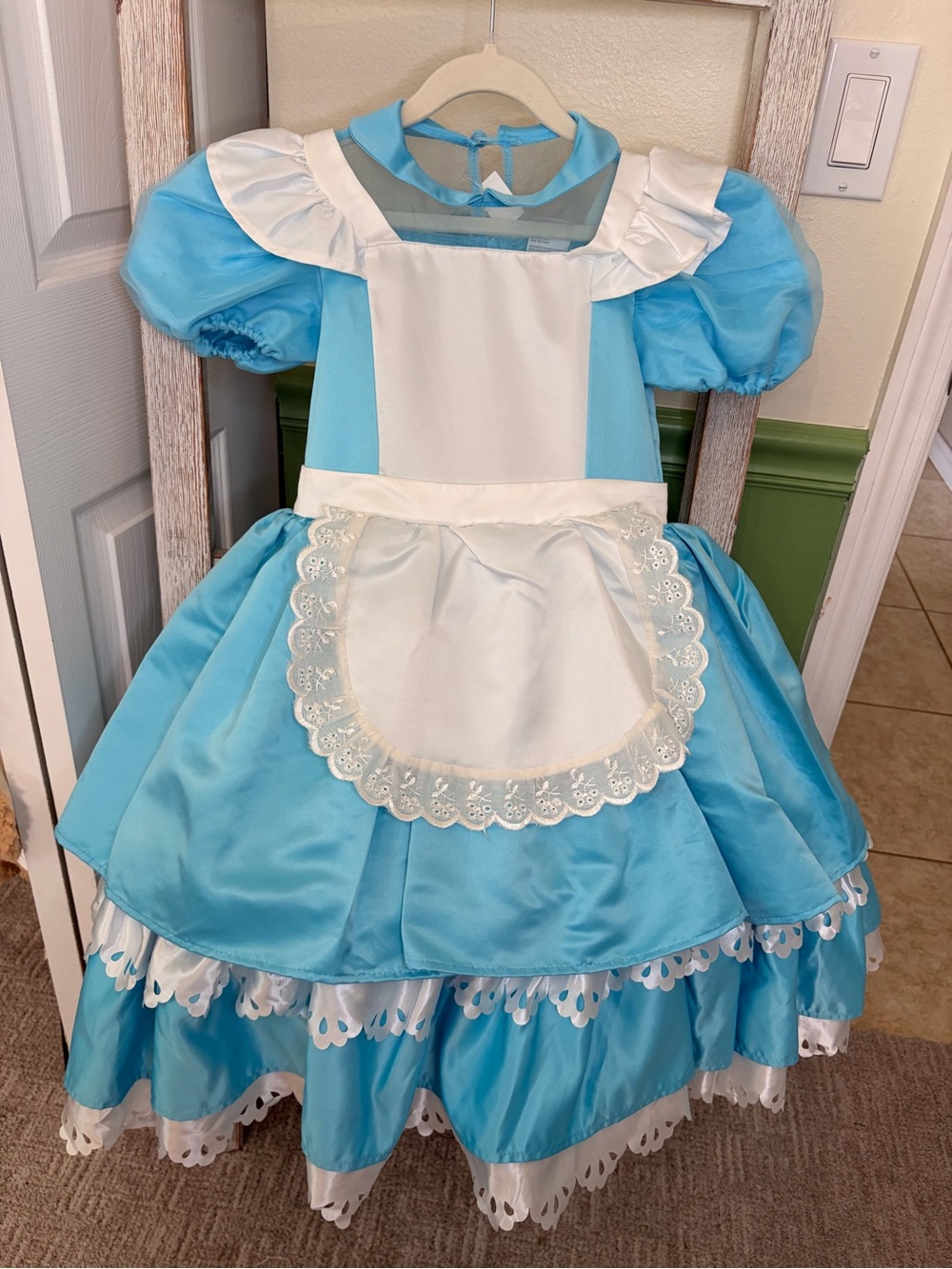 🩵 Disney Alice in Wonderland Costume Dress Girls 4-6X